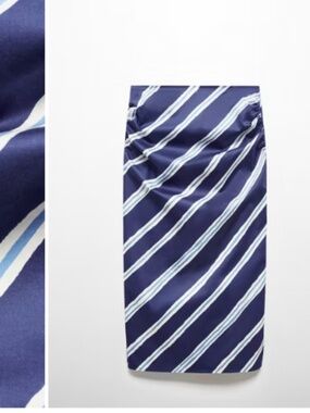 MANGO SLIT STRIPED SKIRT